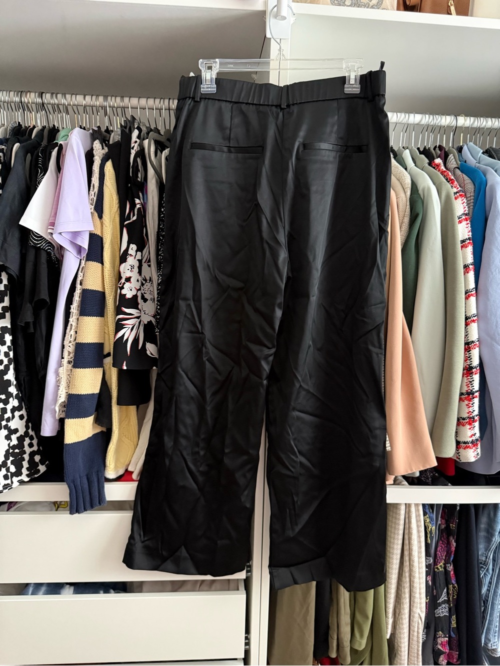 Abercrombie and Fitch Black Wide-Leg Women's Pants - Picture 5 of 5
